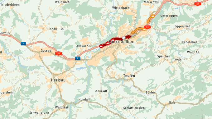 Auffahrkollision im Rosenbergtunnel