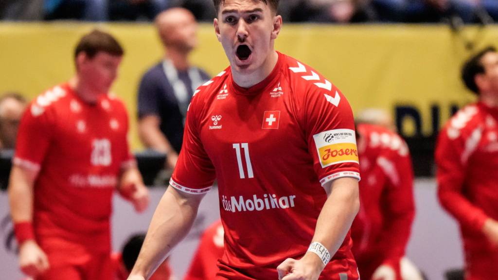 Kurz vor Schluss sah es noch gut aus für die Schweiz - ein Fehlschuss und ein Gegentor in letzter Sekunde führte aber zum 28:28 gegen die Färöer