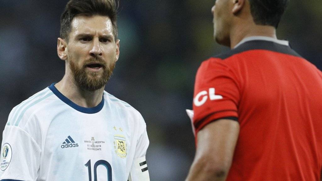 Lionel Messi war mit Schiedsrichter Zambrano unzufrieden