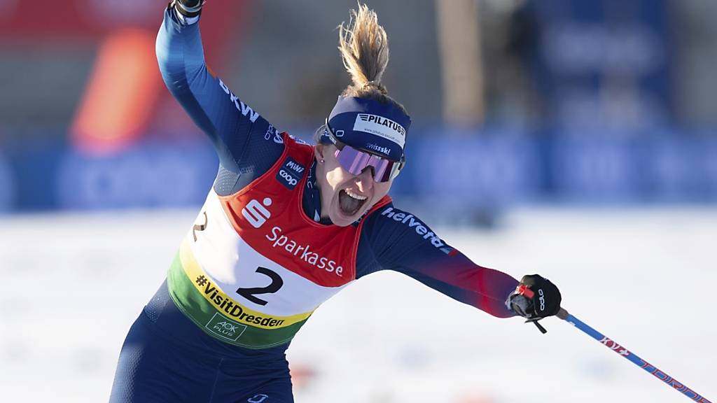 Nach dem ersten Weltcupsieg in Dresden auch im Val Müstair auf Podestkurs: Nadine Fähndrich