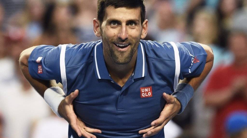 Novak Djokovic zelebriert auf seine Weise den Sieg gegen Gaël Monfils