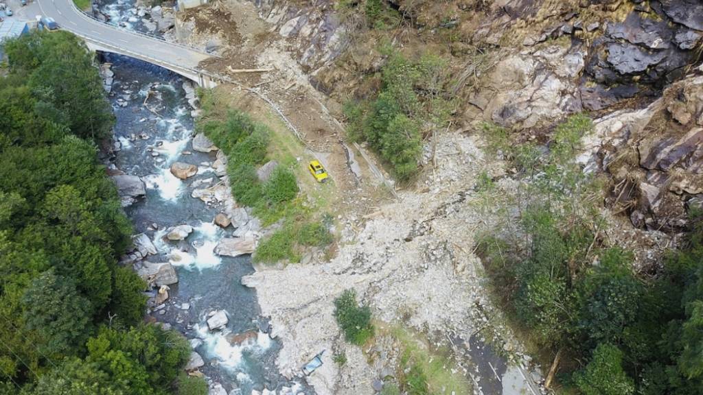 Calanca GR bleibt nach Schlammlawinen weiter abgeschnitten