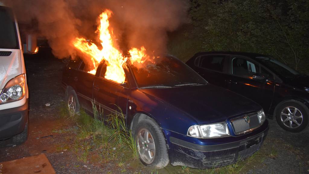 Parkiertes Auto brennt komplett aus – Polizei befürchtet Brandstiftung
