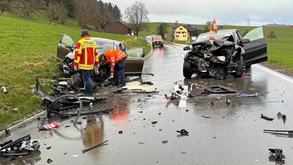 So präsentierte sich die Unfallstelle nach dem Zusammenstoss.