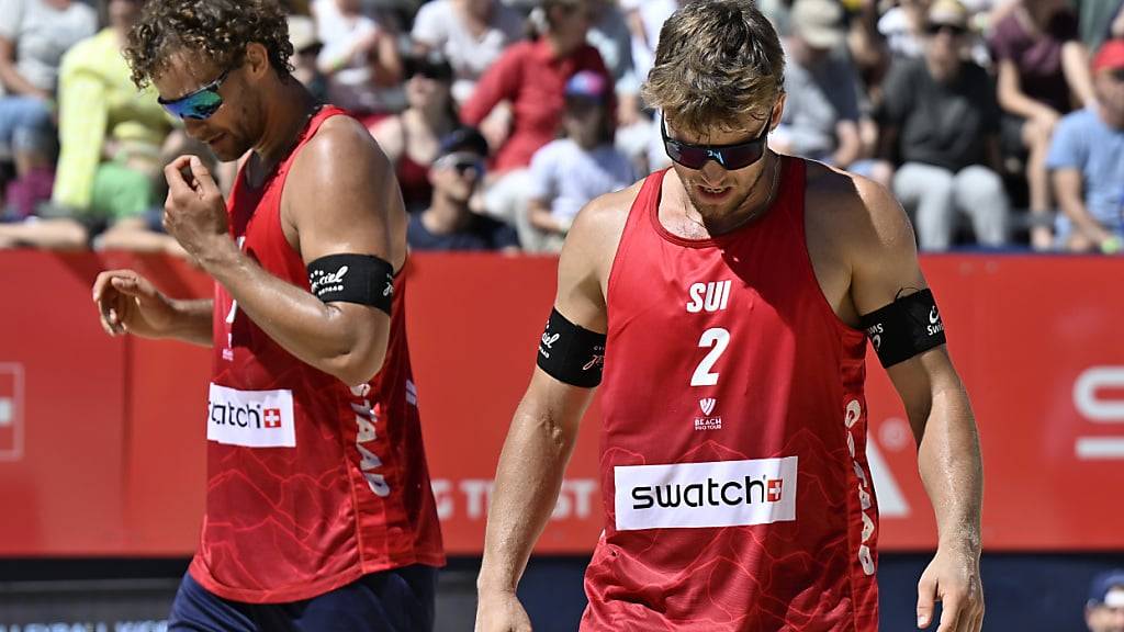 Florian Breer (rechts) und Marco Krattiger blieben im Spiel gegen das polnische Duo Michal Bryl/Bartosz Losiak chancenlos