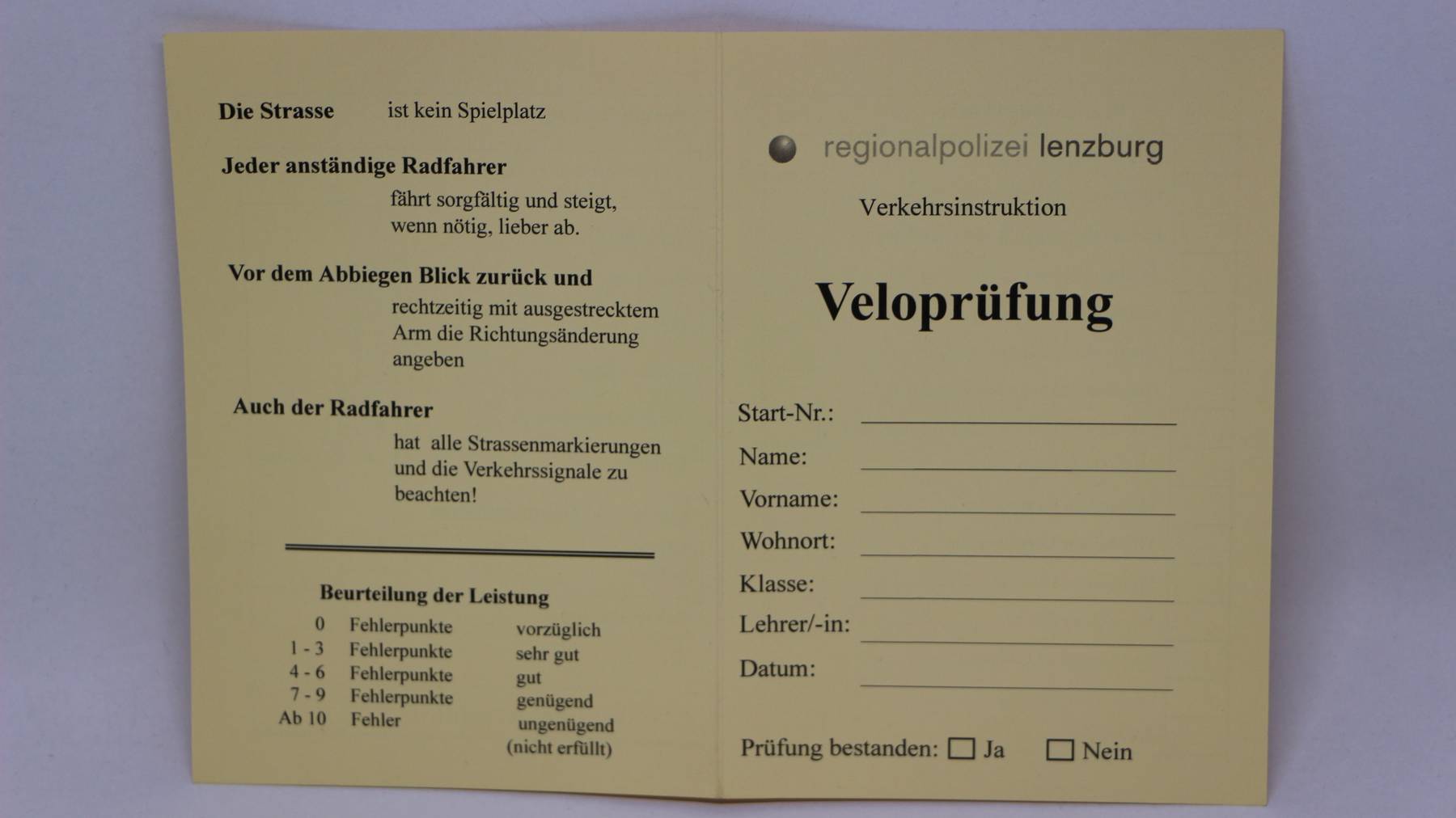 Veloprüfung