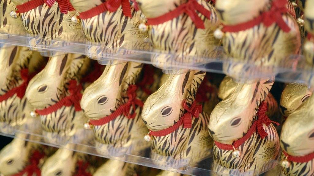 Goldhasen von Lindt & Sprüngli: Der Schokoladehersteller steigerte Umsatz und Gewinn im vergangenen Geschäftsjahr. (Archiv)