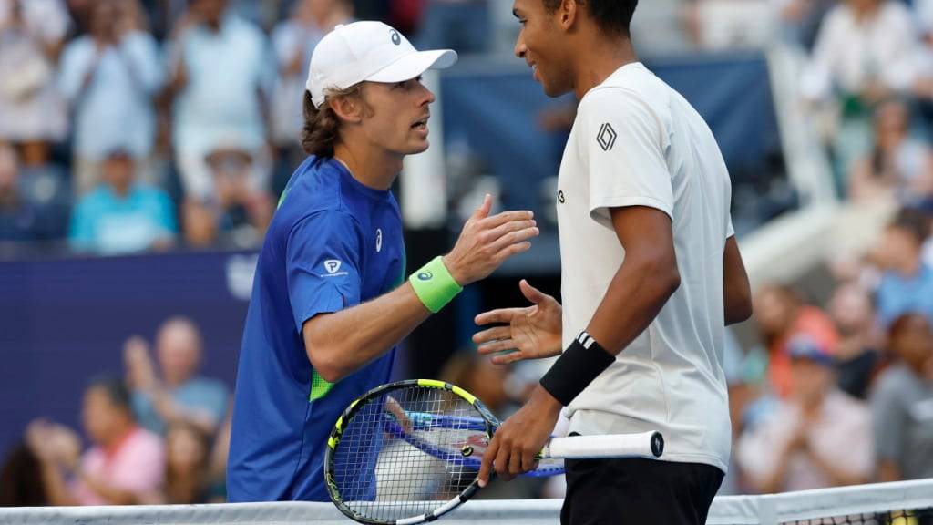 Alex De Minaur muss nach einem Major-Viertelfinal wieder dem Gegner gratulieren, diesmal dem Kanadier Félix Auger-Aliassime