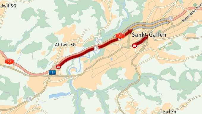 Stadtautobahn: Stau hat sich aufgelöst