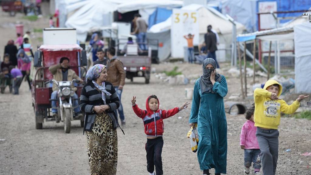 Vertriebene in einem Flüchtlingslager im Nordirak.
