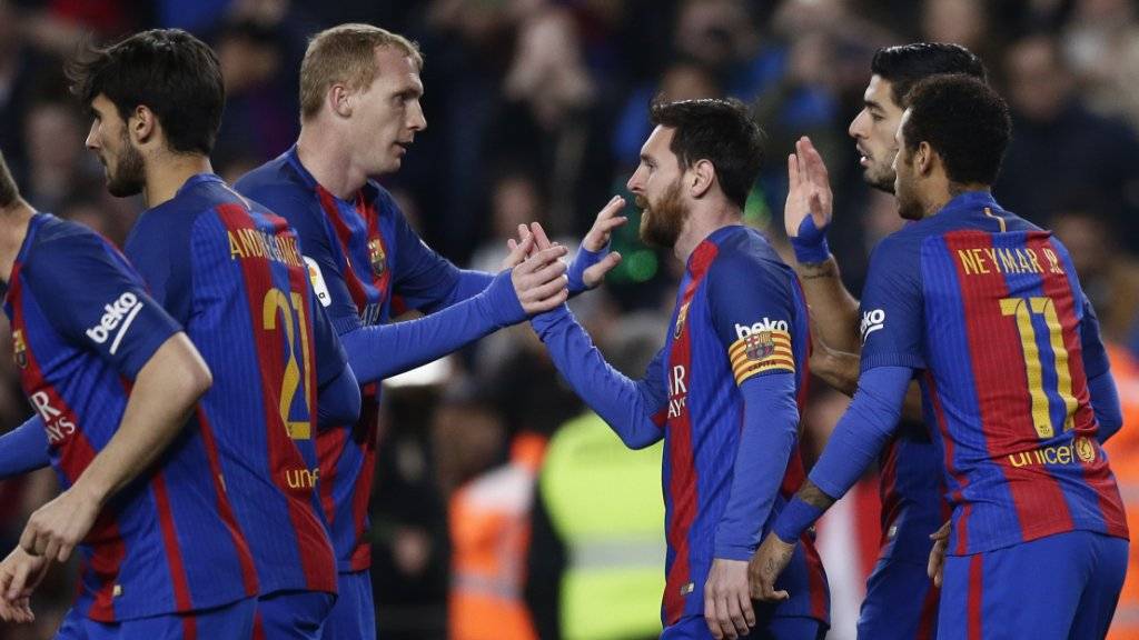Captain Lionel Messi rettete Barcelona vor einem weiteren Rückschlag