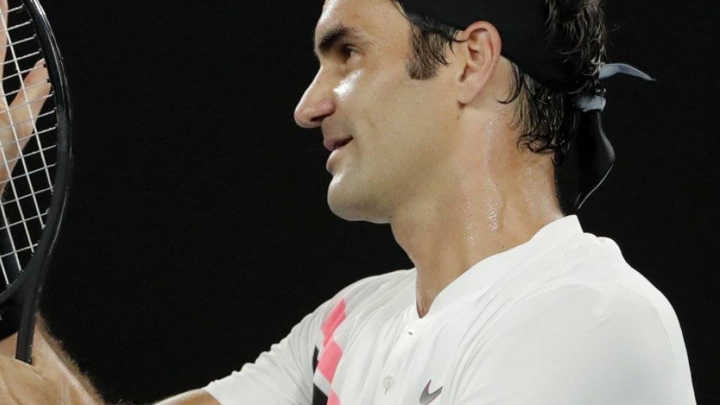 Bei Roger Federer ist am Australian Open in Melbourne nach der ersten Woche alles im Lot