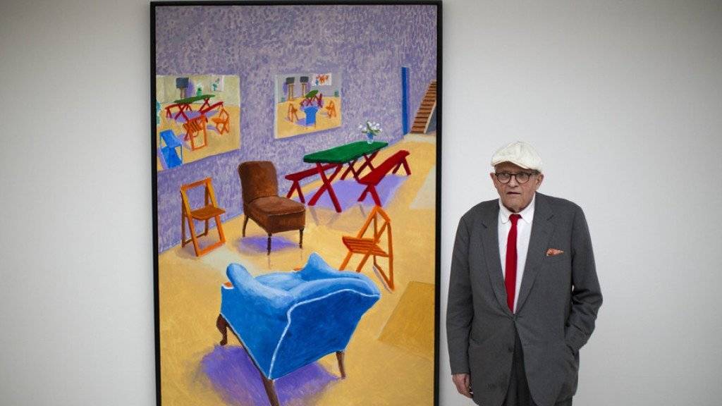 Der britische Maler David Hockney eröffnet am 18. Oktober die diesjährige Frankfurter Buchmesse (Archiv)