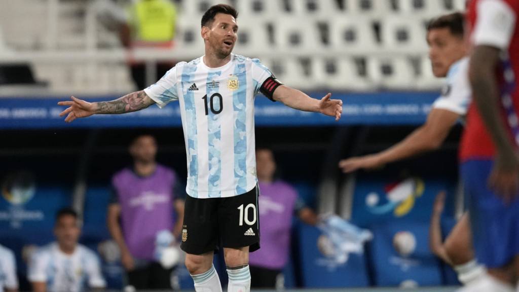 Lionel Messi brachte Argentinien nach 33 Minuten mit 1:0 in Führung, doch Chile glich in der zweiten Halbzeit zum 1:1-Endresultat aus