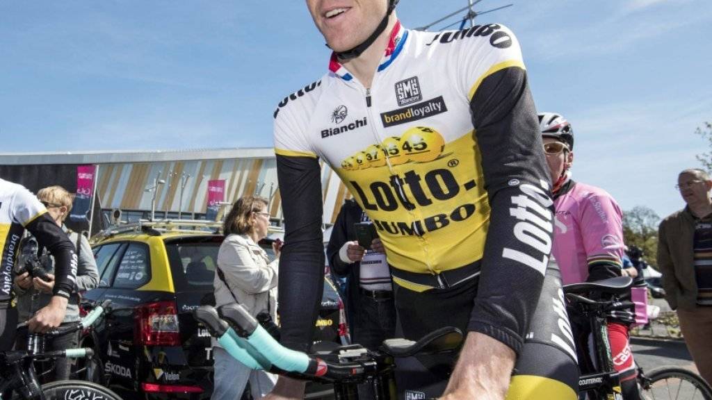 Steven Kruijswijk hat gut lachen. Der Niederländer führt nach der 14. Etappe den Giro d'Italia an