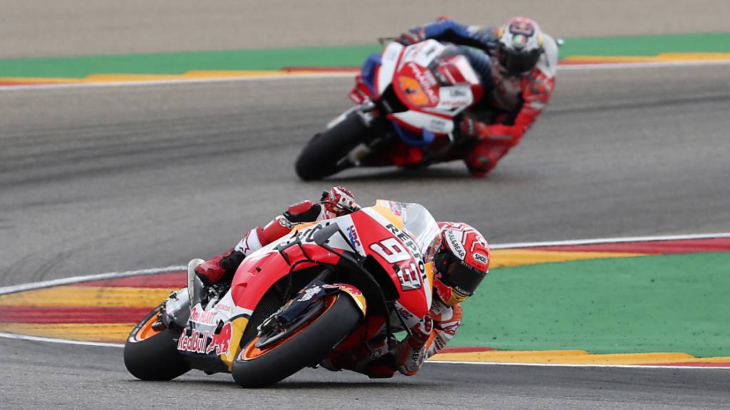 Zog schon nach wenigen Kurven unwiderstehlich weg: der spanische MotoGP-Star Marc Marquez