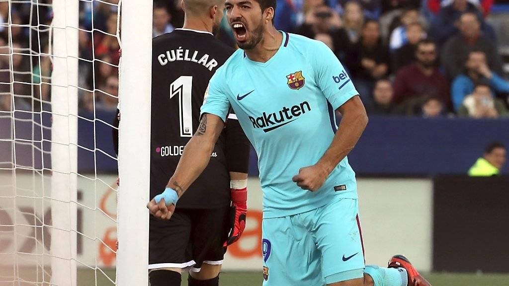 Überwand Leganes' Goalie zweimal: Luis Suarez vom FC Barcelona
