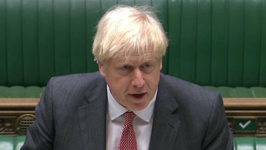 Boris Johnson, Premierminister von Grossbritannien, spricht während der Debatte im Unterhaus.