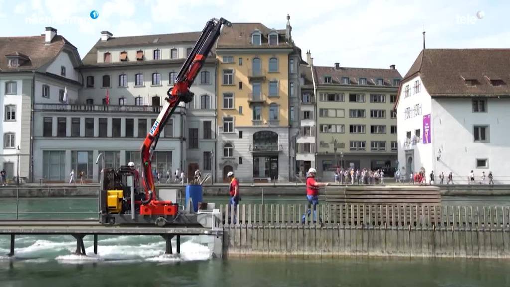 Reusswehr wird nach Hochwasser wieder geschlossen