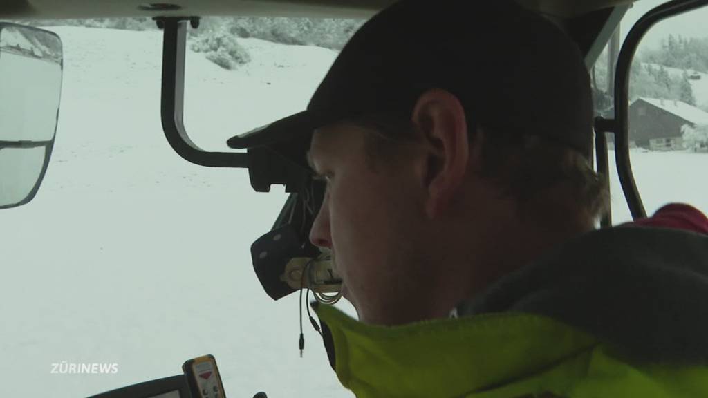 Schon wieder Neuschnee: Im Zürcher Oberland wird geschaufelt und gepflügt