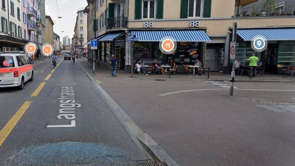 Im Bereich dieser Kreuzung der Lang- mit der Brauerstrasse ereignete sich der Überfall.