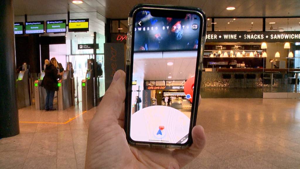 Weltneuheit am Flughafen Zürich: Wegbeschreibungen via Liveviewer