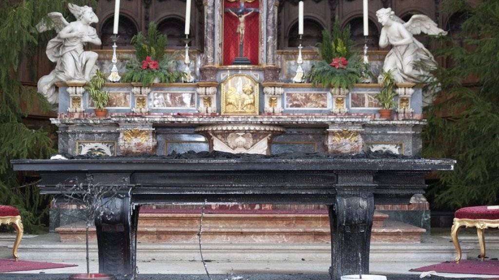Brandanschlag auf den Altar in der St.-Ursen-Kathedrale in Solothurn: Der 66-jährige Urheber des Anschlags wird verwahrt.