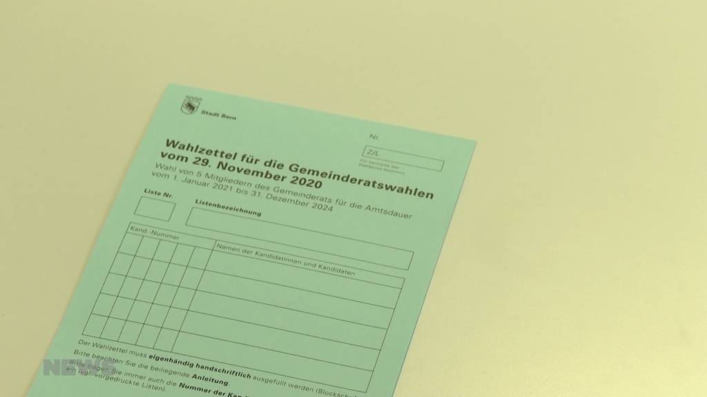 Stadt Bern verschickt unvollständiges Wahlmaterial