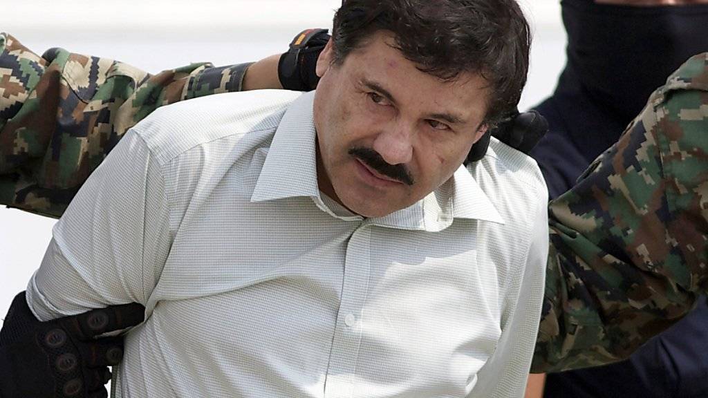 Ihm droht lebenslange Haft: Der mexikanische Drogenboss Joaquin «El Chapo» Guzman wurde im Februar in den USA wegen Drogenschmuggels, Waffenhandels und Geldwäscherei schuldig gesprochen. (Archivbild)