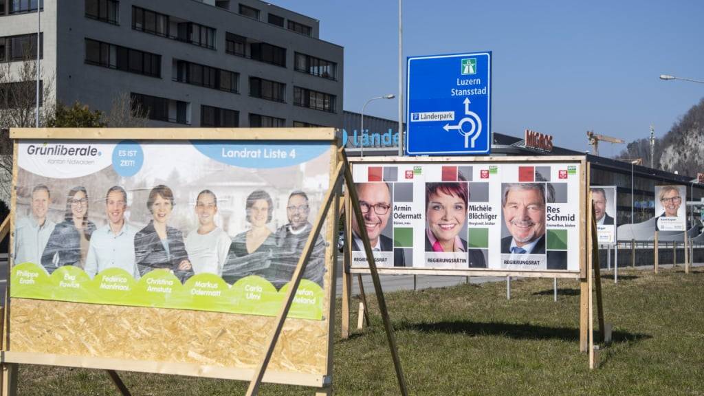 Abstimmungsplakate bleiben im Kanton Nidwalden bewilligungsfrei. (Archivaufnahme)