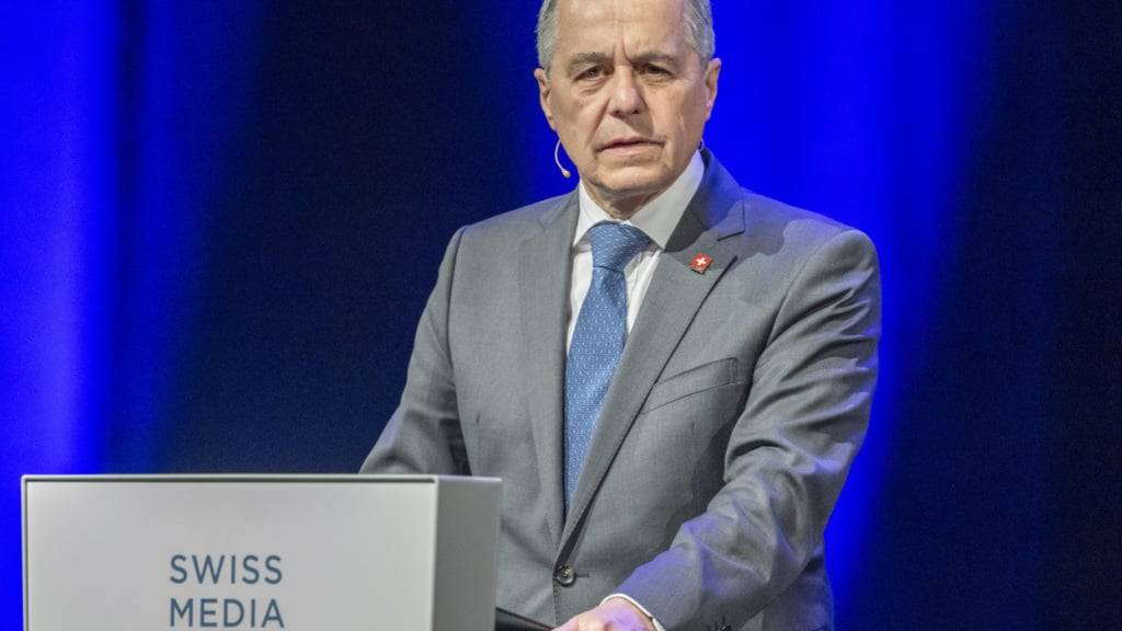 Ignazio Cassis während seiner Rede am Swiss Media Forum in Luzern