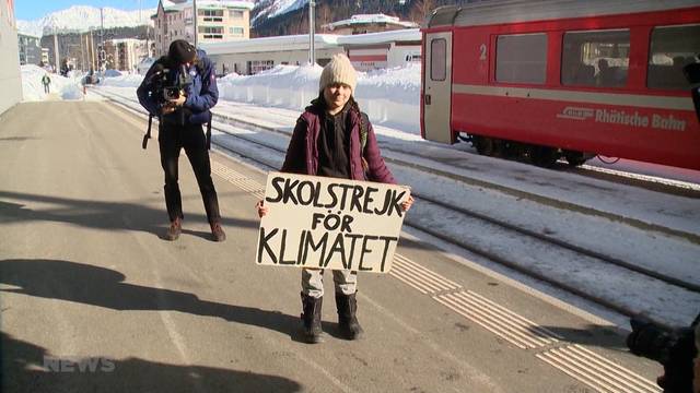 16-jährige Umweltaktivistin am WEF angekommen