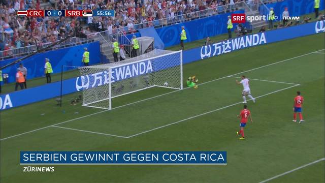 Serbien gewinnt 1:0 gegen Costa Rica