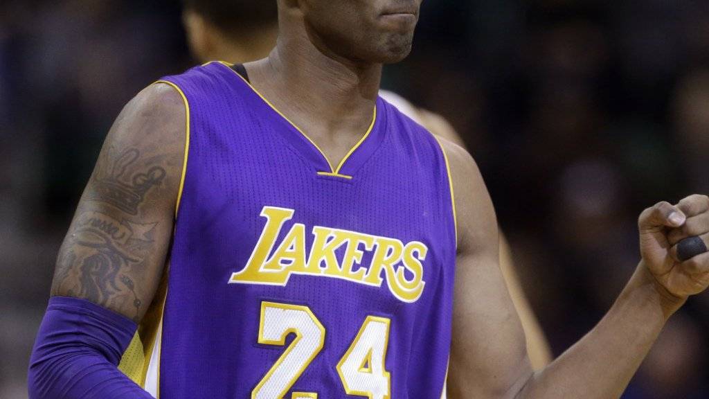 Ein Bild für die Ewigkeit: Kobe Bryant im Lakers-Trikot mit der Nummer 24