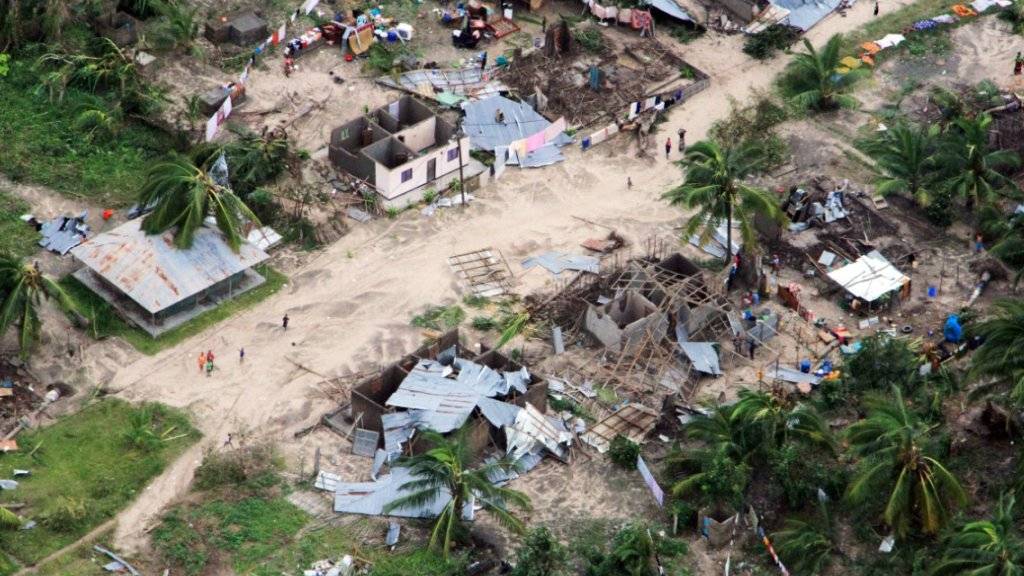 Der Zyklon «Kenneth» hat auf der Insel Ibo in Mosambik viele Häuser zerstört.