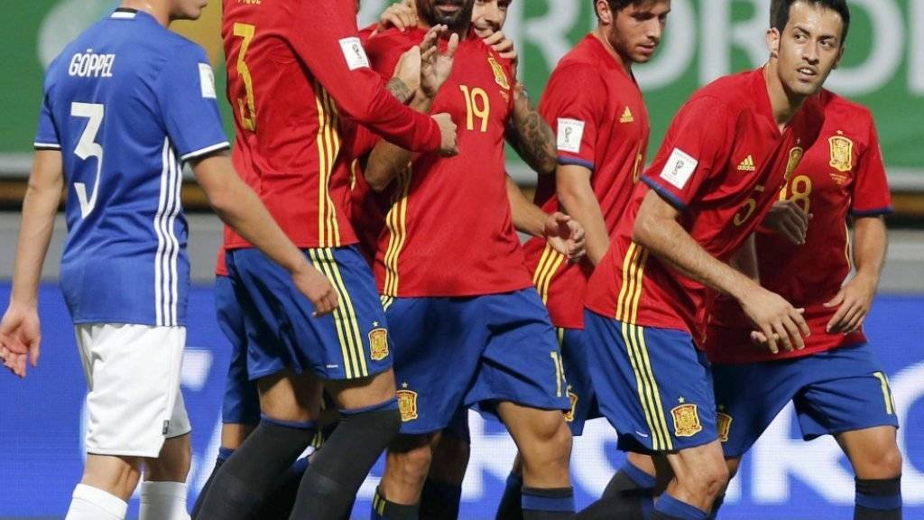 Spanien deklassiert Liechtenstein dank sieben Toren nach dem Seitenwechsel gleich mit 8:0