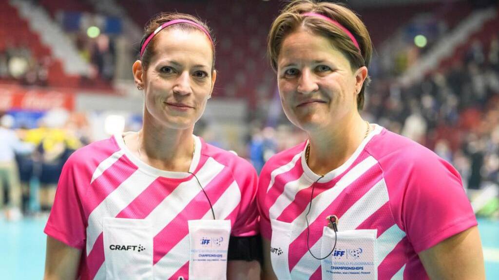 Die ersten Frauen, die einen WM-Final bei den Männern (perfekt) leiteten: Corina Wehinger und Sandra Zurbuchen