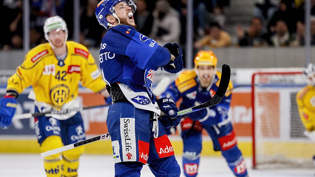 ZSC-Stürmer Sven Andrighetto brüllt wie ein echter Löwe