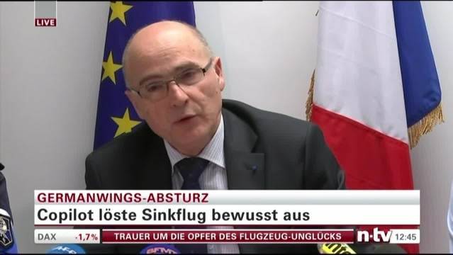 Staatsanwaltschaft: Sinkflug absichtlich eingeleitet