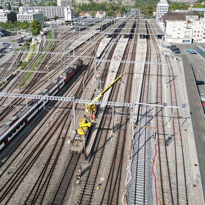 Bieler Bahnhof bleibt planmässig ein zweites Wochenende ohne Zug
