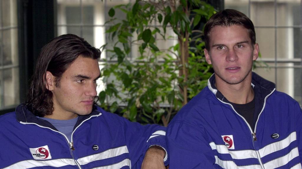 Michel Kratochvil (rechts) mit Roger Federer 2001 in Basel.