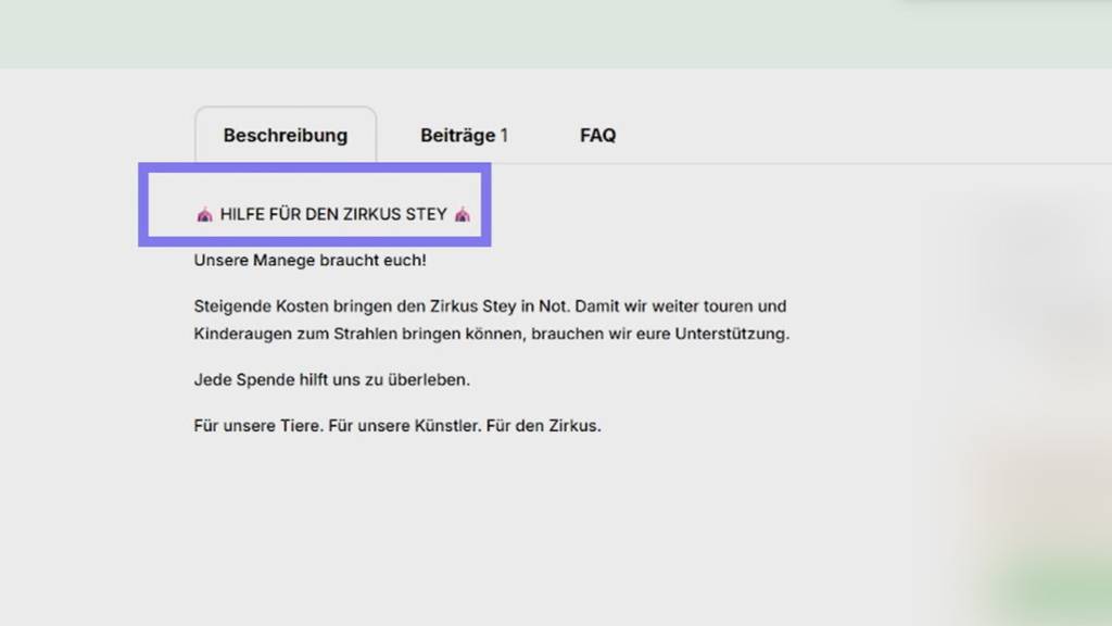 Hilfe für Pleite-Zirkus: Thurgauerin lanciert Spendenaufruf