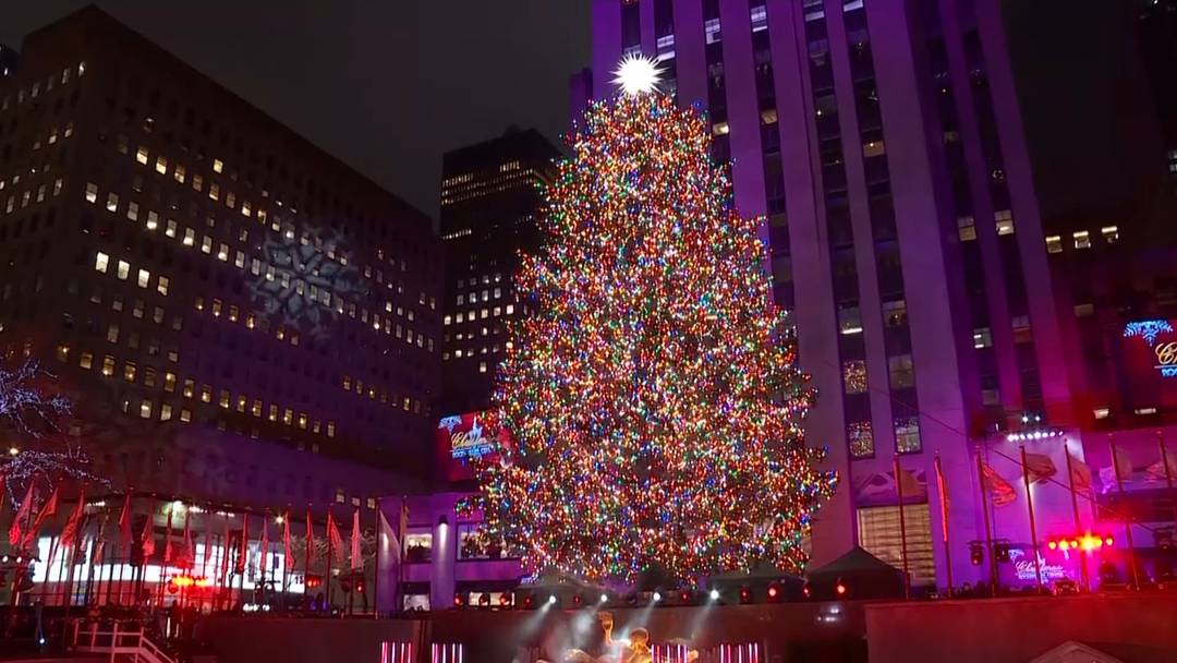 Der weltberühmte Weihnachtsbaum in New York ist 23 Meter hoch 50'000