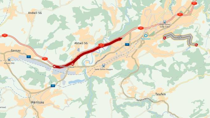 Anhänger verloren - Stau auf der Stadtautobahn