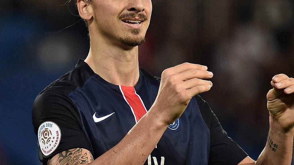Zlatan Ibrahimovic freut sich über seine zwei Tore gegen Toulouse