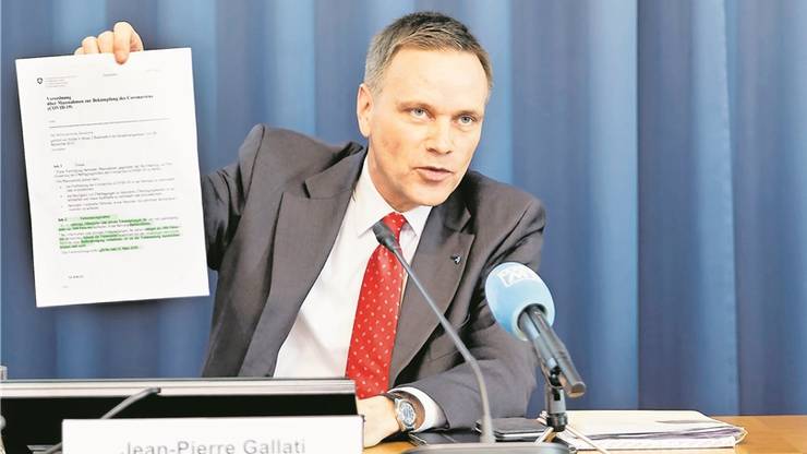 Jean-Pierre Gallati, Vorsteher Departement Gesundheit und Soziales, leistet laut Ruth Humbel gute Arbeit.