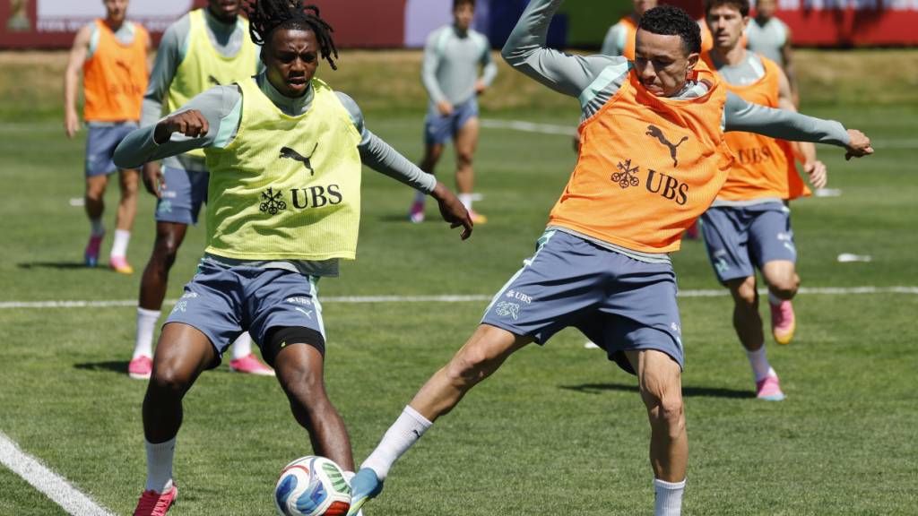 Johan Manzambi (links) und Ruben Vargas müssen das Training vor dem WM-Achtelfinal wie Djibril Sow vorzeitig abbrechen