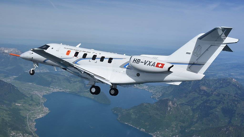 Die Pilatus Flugzeugwerke sind 2015 nichts ins Trudeln geraten, sondern haben an das Rekordergebnis von 2014 anknüpfen können. Im Bild der neue Jet PC-24 bei seinem Erstflug im Mai 2015