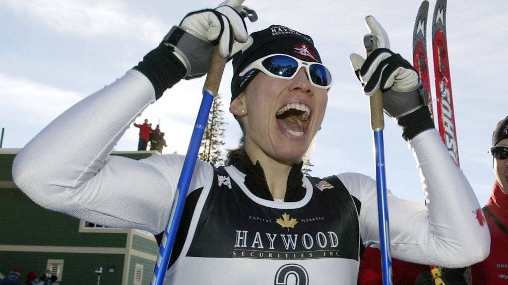 Die kanadische Langläuferin Beckie Scott - die einzige Sportlerin, die einen kompletten Medaillensatz mal in Besitz hatte