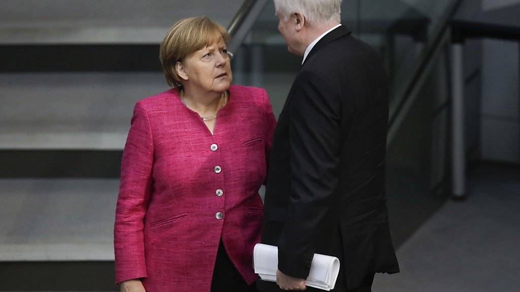 Der deutsche Innenminister Horst Seehofer will die deutsche Kanzlerin Angela Merkel trotz erheblicher Differenzen bei der Asylpolitik Deutschlands nicht stürzen. (Archivbild)